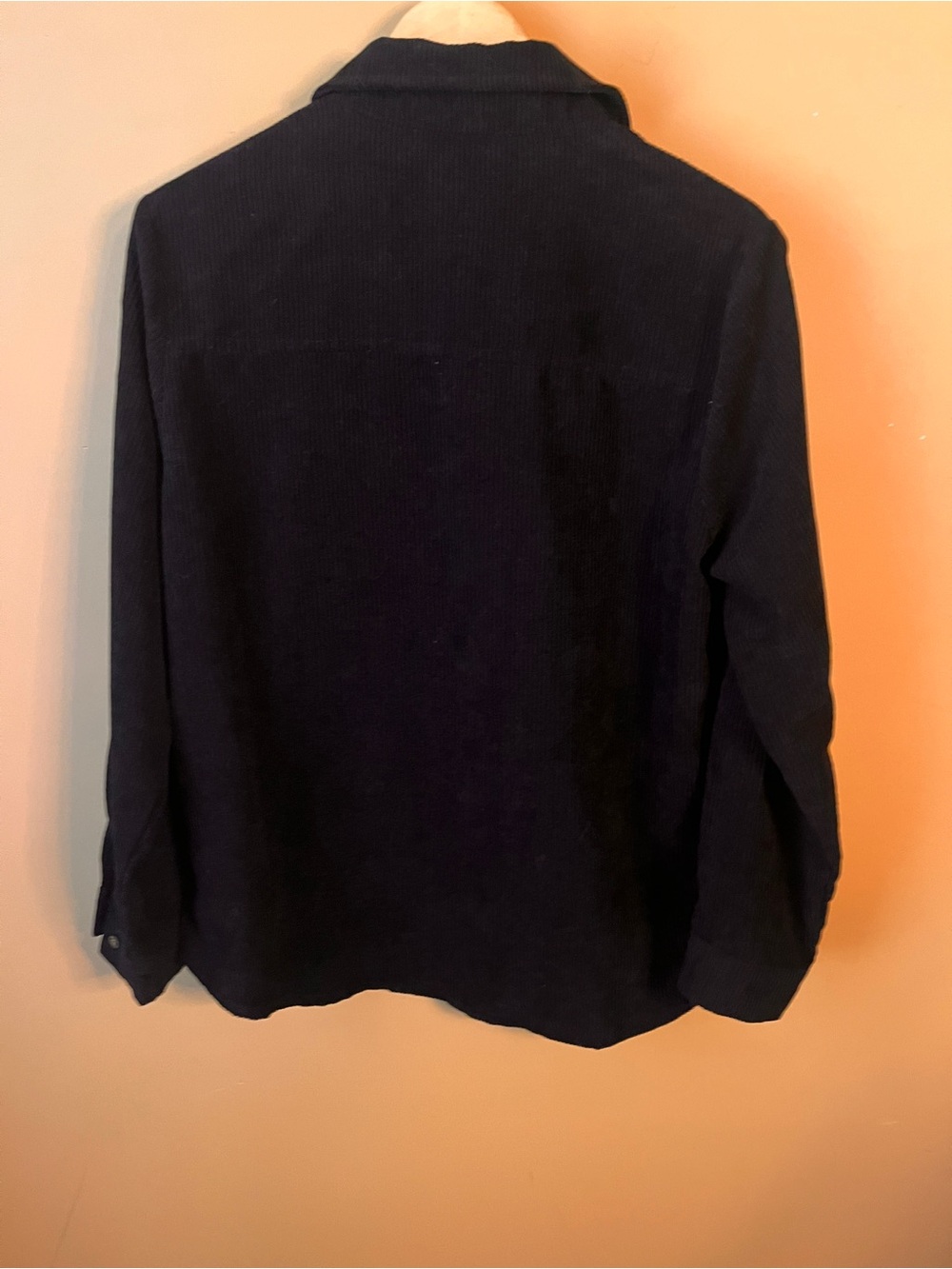 Amazon Black Corduroy Button-Down Shirt with Gold Stud Accents - Picture 6 of 7